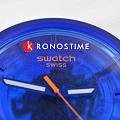 Swatch Swatch Big Bold Biosourced Lacquered SB05N116 кварцевые мужские часы часы, крупный план синий циферблат