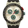 Swatch Swatch Chrono 42 Standard SUST402  SUST402 кварцевые женские часы  золотой циферблат, браслет силикон — вид спереди