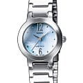 Casio Casio LTP-1191A-2A  LTP-1191A-2A кварцевые женские часы  голубой циферблат, браслет нержавеющая сталь — вид спереди