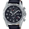 Casio Casio Collection MTP-W500L-1A  MTP-W500L-1A кварцевые мужские часы  черный циферблат, браслет кожаный — вид спереди