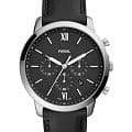 Fossil Fossil Bannon  FS5452  FS5452 кварцевые мужские часы  черный циферблат, браслет кожаный — вид спереди