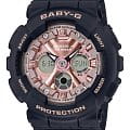 Casio Casio Baby-G BA-130-1A4DR (BA-130-1A4ER)  BA-130-1A4ER кварцевые женские часы  розовый циферблат, браслет пластик — вид спереди