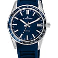 Jacques Lemans Jacques Lemans Liverpool 1-2060C  1-2060C кварцевые мужские часы  синий циферблат, браслет силикон — вид спереди