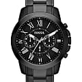 Fossil Fossil Bannon FS4832  FS4832 автокварц (кинетик) мужские часы  черный циферблат, браслет сталь с ip покрытием — вид спереди