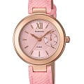 Casio Casio Sheen SHE-3051PGL-4A  SHE-3051PGL-4A кварцевые женские часы  розовый циферблат, браслет кожаный — вид спереди