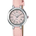 Casio Casio Sheen SHE-4029L-4A  SHE-4029L-4A кварцевые женские часы  розовый циферблат, браслет кожаный — вид спереди