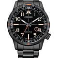 Citizen Citizen Eco-Drive BM7555-83E  BM7555-83E кварцевые мужские часы  черный циферблат, браслет нержавеющая сталь с ip-покрытием — вид спереди