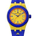 Maurice Lacroix Maurice Lacroix Aikon Tide Special Edition FIBA 3x3 AI2008-68YZ8-800-0  AI2008-68YZ8-800-0 кварцевые мужские часы  белый циферблат, браслет каучук — вид спереди