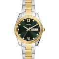 Fossil Fossil Scarlette ES5240  ES5240 кварцевые женские часы  зеленый циферблат, браслет нержавеющая сталь с ip-покрытием — вид спереди