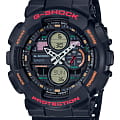 Casio Casio G-Shock GA-140-1A4DR (GA-140-1A4) GA GA-140-1A4 электронные мужские часы  черный циферблат, браслет пластик — вид спереди