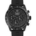 Philipp Plein Philipp Plein Pleinmeter PWPYA0324  PWPYA0324 кварцевые мужские часы  черный циферблат, браслет силикон — вид спереди