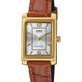 Casio Casio LTP-1234GLL-7A  LTP-1234GLL-7A кварцевые женские часы  перламутровый циферблат, браслет кожаный — вид спереди
