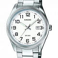 Casio Casio LTP-1302D-7B  LTP-1302D-7B кварцевые женские часы  белый циферблат, браслет нержавеющая сталь — вид спереди