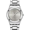Swatch Swatch Gent Petal Bliss YLS237G  YLS237G кварцевые женские часы  серый циферблат, браслет нержавеющая сталь — вид спереди