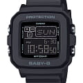 Casio Casio Baby-G BGD-10-1DR (BGD-10-1)   BGD-10-1DR кварцевые женские часы  черный циферблат, браслет пластик — вид спереди
