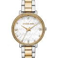 Michael Kors Michael Kors Runway Slim MK4595  MK4595 кварцевые женские часы  белый циферблат, браслет сталь с ip покрытием — вид спереди