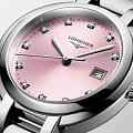 Longines Longines PrimaLuna L8.122.4.99.6 кварцевые женские часы часы, крупный план розовый циферблат