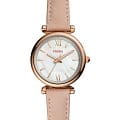 Fossil Fossil FB-01  ES4699  ES4699 кварцевые женские часы  перламутровый циферблат, браслет кожаный — вид спереди