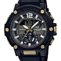 Casio Casio G-Shock GST-B300B-1A GST G-Steel GST-B300B-1A электронные мужские часы  черный циферблат, браслет пластик — вид спереди
