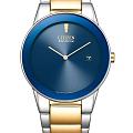 Citizen Citizen Eco-Drive Axiom AU1064-85L  AU1064-85L кварцевые мужские часы  синий циферблат, браслет нержавеющая сталь с ip-покрытием — вид спереди