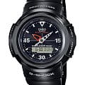 Casio Casio G-Shock AWM-500-1ADR  AWM-500-1ADR электронные мужские часы  черный циферблат, браслет сталь с ip покрытием — вид спереди