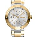 DKNY DKNY Eastside Maxi DK1L022M0055  DK1L022M0055 кварцевые женские часы  серебристый циферблат, браслет нержавеющая сталь с ip-покрытием — вид спереди