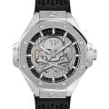 Philipp Plein Philipp Plein The Skull PWPFA0124  PWPFA0124 механические мужские часы  серебристый циферблат, браслет силикон — вид спереди