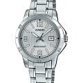 Casio Casio Collection LTP-V004D-7B2  LTP-V004D-7B2 кварцевые женские часы  серебристый циферблат, браслет нержавеющая сталь — вид спереди