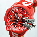 Diesel Diesel Baby Chief DZ4619 кварцевые мужские часы часы, крупный план красный циферблат