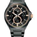 Citizen Citizen Attesa BU0065-64E  BU0065-64E кварцевые мужские часы  черный циферблат, браслет титановый c dlc покрытием — вид спереди