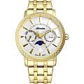 Adriatica Adriatica Moonphase A3808.1117QF  A3808.1117QF кварцевые женские часы  серебристый циферблат, браслет нержавеющая сталь с pvd-покрытием — вид спереди