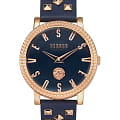  Versus Versace VSPEU0319  VSPEU0319 кварцевые женские часы  синий циферблат, браслет кожаный — вид спереди