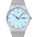 Swatch Swatch New Gent Biosourced SO29M702  SO29M702 кварцевые женские часы  голубой циферблат, браслет силикон — вид спереди