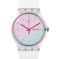 Swatch Swatch New Gent Biosourced SO29K704  SO29K704 кварцевые женские часы  белый циферблат, браслет силикон — вид спереди
