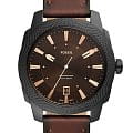 Fossil Fossil Machine FS5972  FS5972 кварцевые мужские часы  коричневый циферблат, браслет кожаный — вид спереди