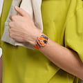 Swatch Swatch New Gent SUOZ362 кварцевые мужские часы часы, крупный план оранжевый циферблат
