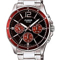 Casio Casio Collection MTP-1374D-5AVDF(MTP-1374D-5A)  MTP-1374D-5A кварцевые мужские часы  черный циферблат, браслет нержавеющая сталь — вид спереди
