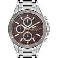 Beverly Hills Polo Club Beverly Hills Polo Club Quartz BP3612X.340  BP3612X.340 кварцевые мужские часы  коричневый циферблат, браслет нержавеющая сталь — вид спереди
