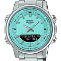 Casio Casio Collection AMW-880D-2A2  AMW-880D-2A2 кварцевые мужские часы  бирюзовый циферблат, браслет нержавеющая сталь — вид спереди