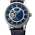 Orient Orient Star RE-AM0002L0 (RE-AM0002L00B)  RE-AM0002L00B механические мужские часы  синий циферблат, браслет кожаный — вид спереди