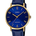 Casio Casio Collection LTP-VT01GL-2B  LTP-VT01GL-2B кварцевые женские часы  синий циферблат, браслет кожаный — вид спереди