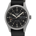 Seiko Seiko 5 Sports Field series SRPG37K1S Field SRPG37K1S механические мужские часы  черный циферблат, браслет нейлон — вид спереди