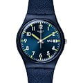 Swatch Swatch Gent Standard GN718-S26  GN718-S26 кварцевые женские часы  синий циферблат, браслет силикон — вид спереди