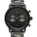 MVMT MVMT CHRONO 28000156-D  28000156-D кварцевые мужские часы  черный циферблат, браслет сталь с ip покрытием — вид спереди