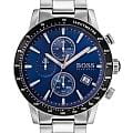 Hugo Boss Hugo Boss Rafale Blue HB1513510  HB1513510 кварцевые мужские часы  серебристый циферблат, браслет нержавеющая сталь — вид спереди