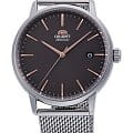 Orient Orient RA-AC0E05N1  RA-AC0E05N механические мужские часы  черный циферблат, браслет нержавеющая сталь — вид спереди