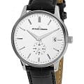 Jacques Lemans Jacques Lemans N-215A  N-215A кварцевые мужские часы  белый циферблат, браслет кожаный — вид спереди