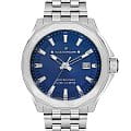 Jacques Philippe Jacques Philippe Merces Chrono JPQGS291336  JPQGS291336 кварцевые мужские часы  синий циферблат, браслет нержавеющая сталь — вид спереди