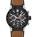 TAG Heuer TAG Heuer Carrera CBG2010.FT6144  CBG2010.FT6144 механические мужские часы  черный циферблат, браслет кожа + каучук — вид спереди