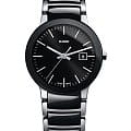 Rado Rado Centrix R30935162  R30935162 кварцевые женские часы  черный циферблат, браслет сталь + керамические вставки — вид спереди